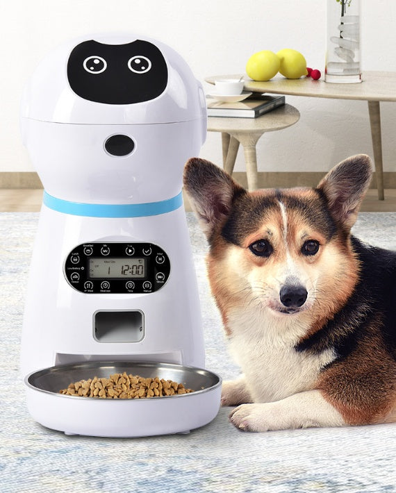JMT-176458 Automatic Pet Feeder with Removable Grain Storage and Voice Recording Feature