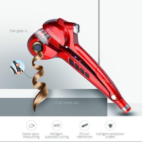 JMT-176586 Automatic Hair Curler with Steam and Ceramic Plates for Quick Styling and Effortless Curls