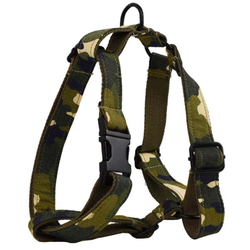 JMT-176778 Camouflage Dog Collar and Leash Set with Bow and Vest Accessories