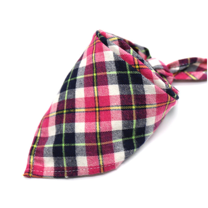 JMT-176906 Cotton Scottish Style Spring Flannel Triangle Scarf for Versatile Outfits