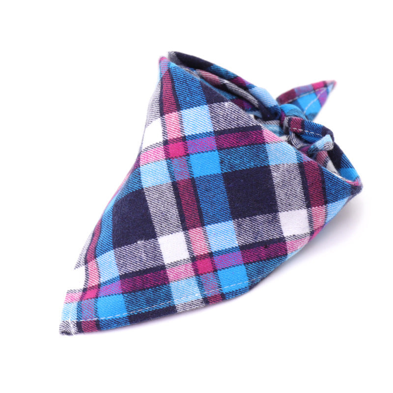 JMT-176906 Cotton Scottish Style Spring Flannel Triangle Scarf for Versatile Outfits