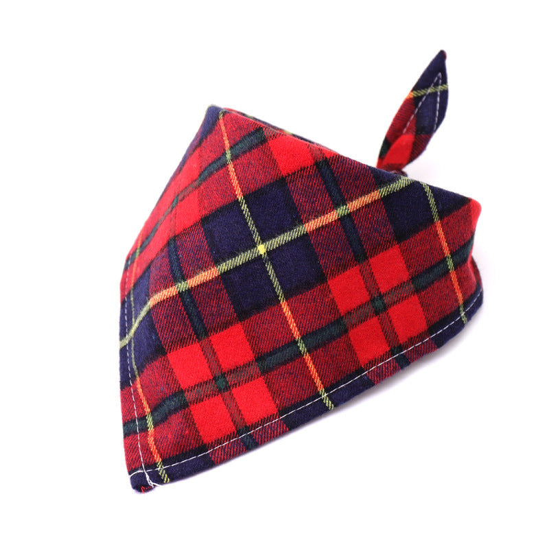 JMT-176906 Cotton Scottish Style Spring Flannel Triangle Scarf for Versatile Outfits