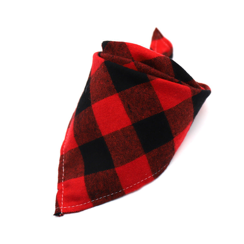 JMT-176906 Cotton Scottish Style Spring Flannel Triangle Scarf for Versatile Outfits