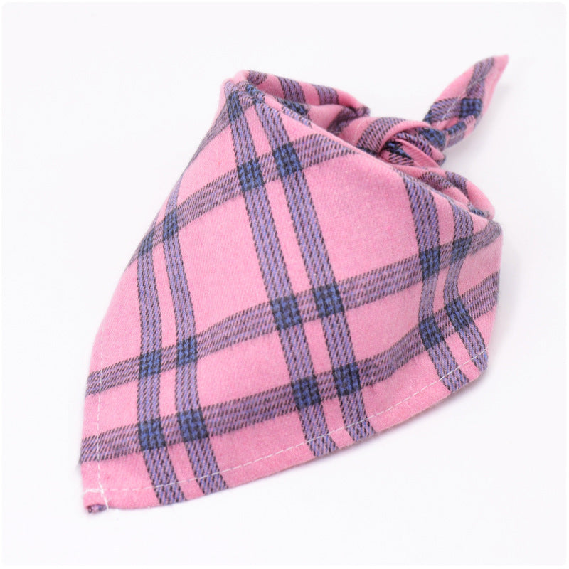 JMT-176906 Cotton Scottish Style Spring Flannel Triangle Scarf for Versatile Outfits