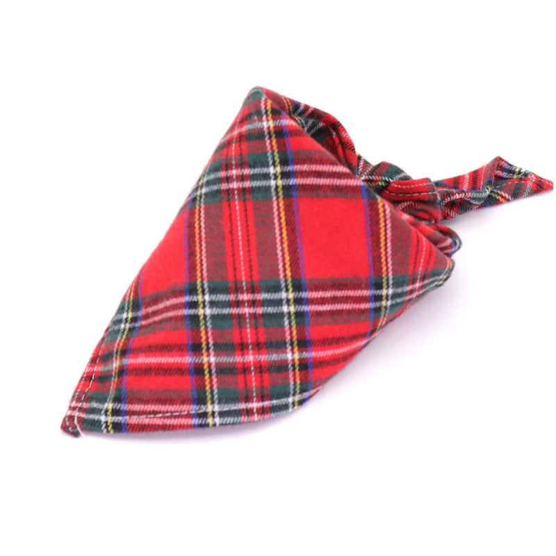 JMT-176906 Cotton Scottish Style Spring Flannel Triangle Scarf for Versatile Outfits