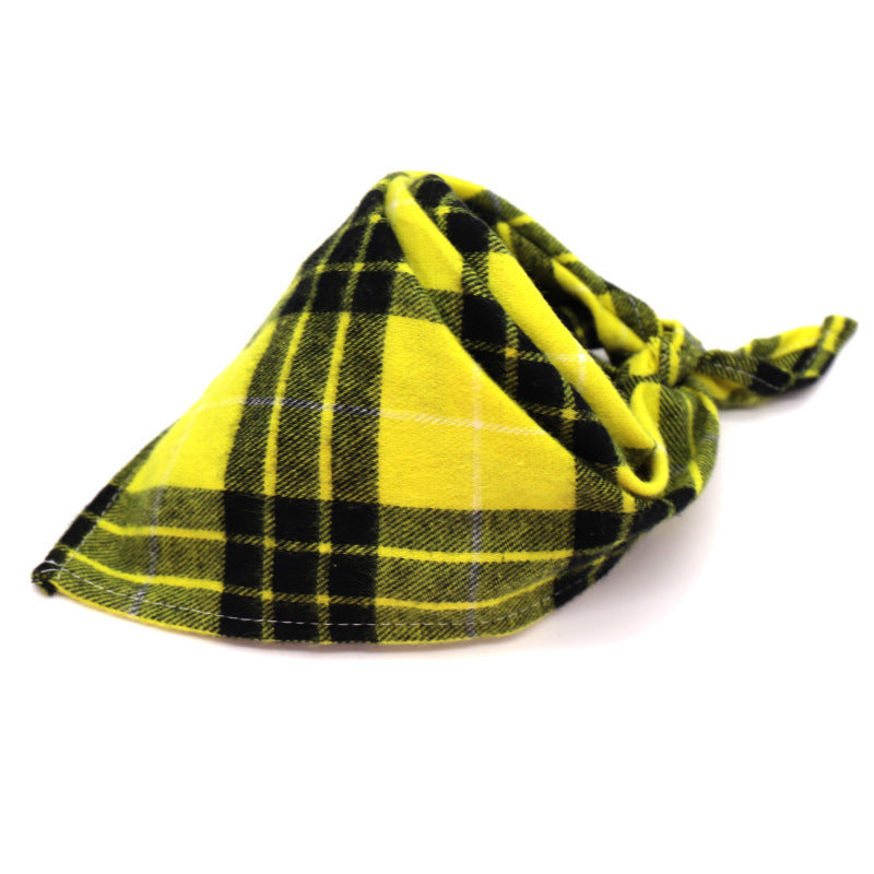 JMT-176906 Cotton Scottish Style Spring Flannel Triangle Scarf for Versatile Outfits