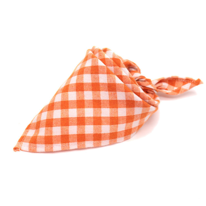 JMT-176906 Cotton Scottish Style Spring Flannel Triangle Scarf for Versatile Outfits