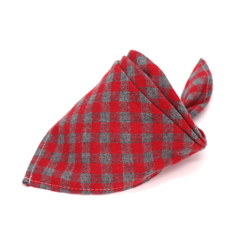 JMT-176906 Cotton Scottish Style Spring Flannel Triangle Scarf for Versatile Outfits