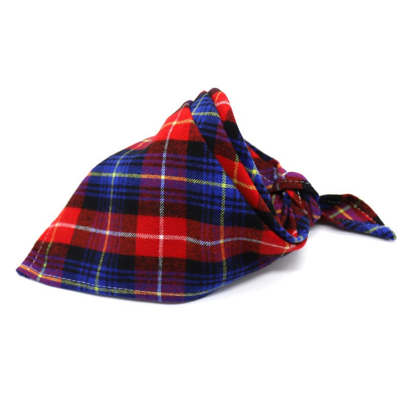 JMT-176906 Cotton Scottish Style Spring Flannel Triangle Scarf for Versatile Outfits