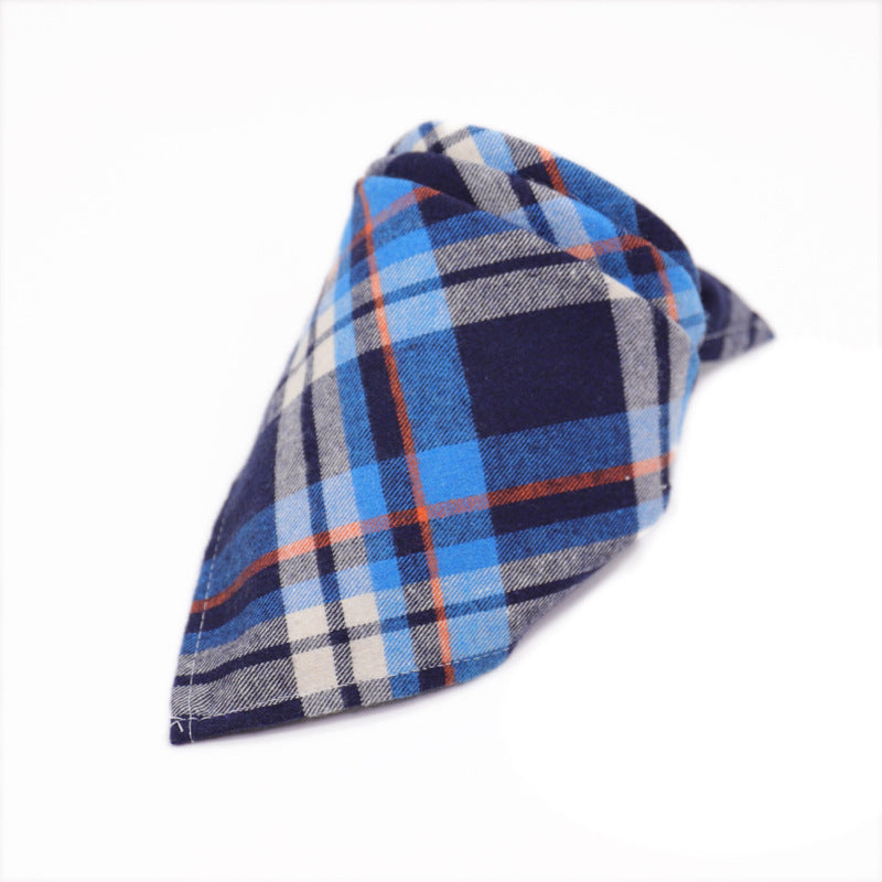 JMT-176906 Cotton Scottish Style Spring Flannel Triangle Scarf for Versatile Outfits