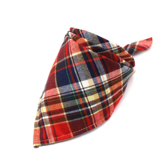 JMT-176906 Cotton Scottish Style Spring Flannel Triangle Scarf for Versatile Outfits