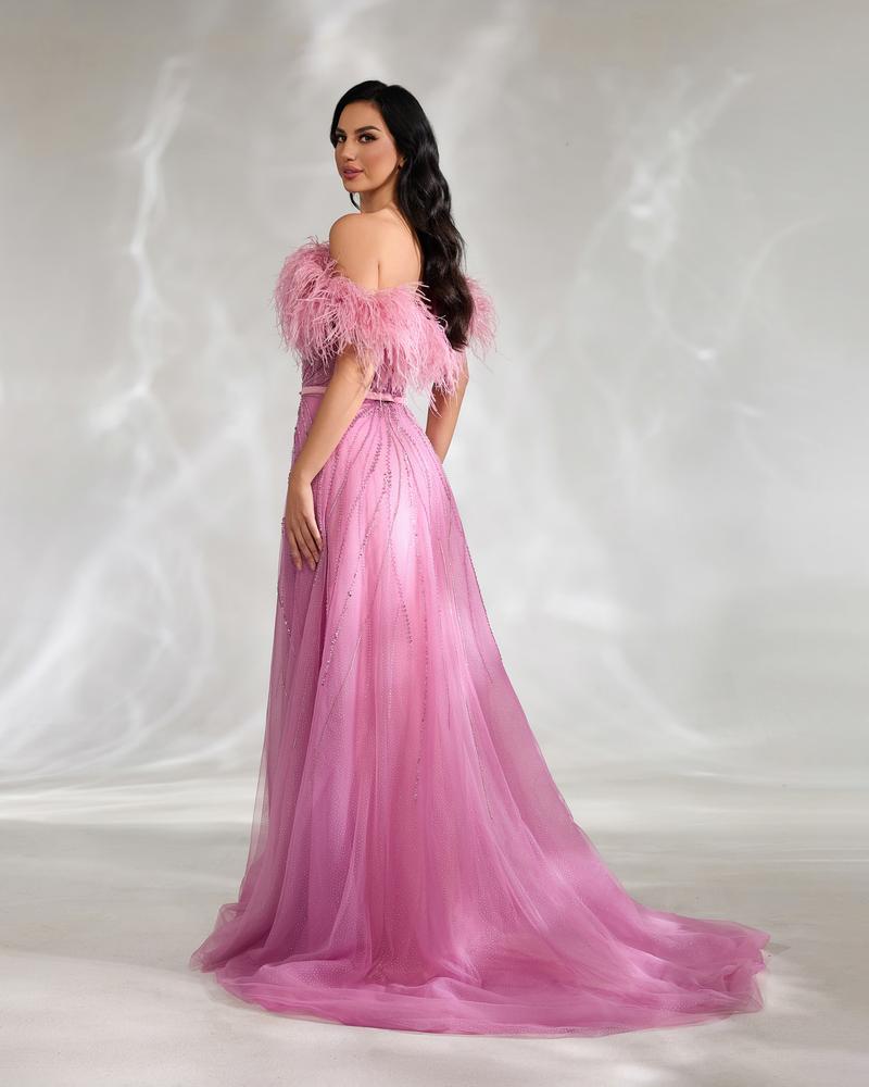 JMT-177674 Elegant Pink Evening Gown for Women - SH0136 Design