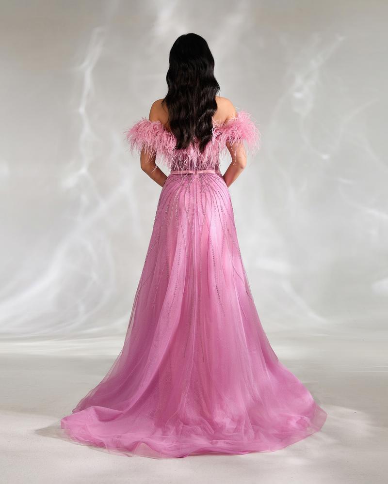 JMT-177674 Elegant Pink Evening Gown for Women - SH0136 Design