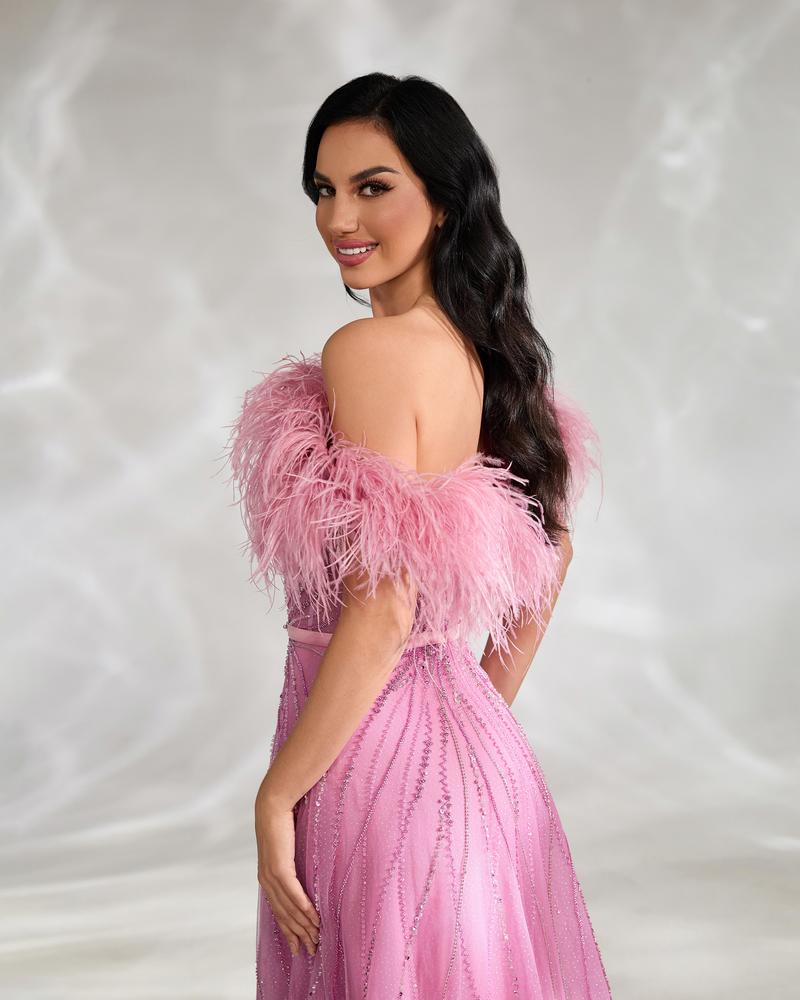 JMT-177674 Elegant Pink Evening Gown for Women - SH0136 Design