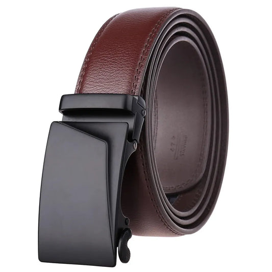 JMT-178186 Men's Leather Automatic Buckle Belt - Model LY36-21726-1