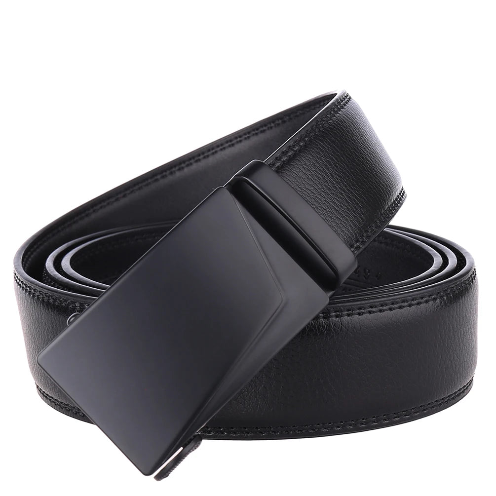 JMT-178186 Men's Leather Automatic Buckle Belt - Model LY36-21726-1