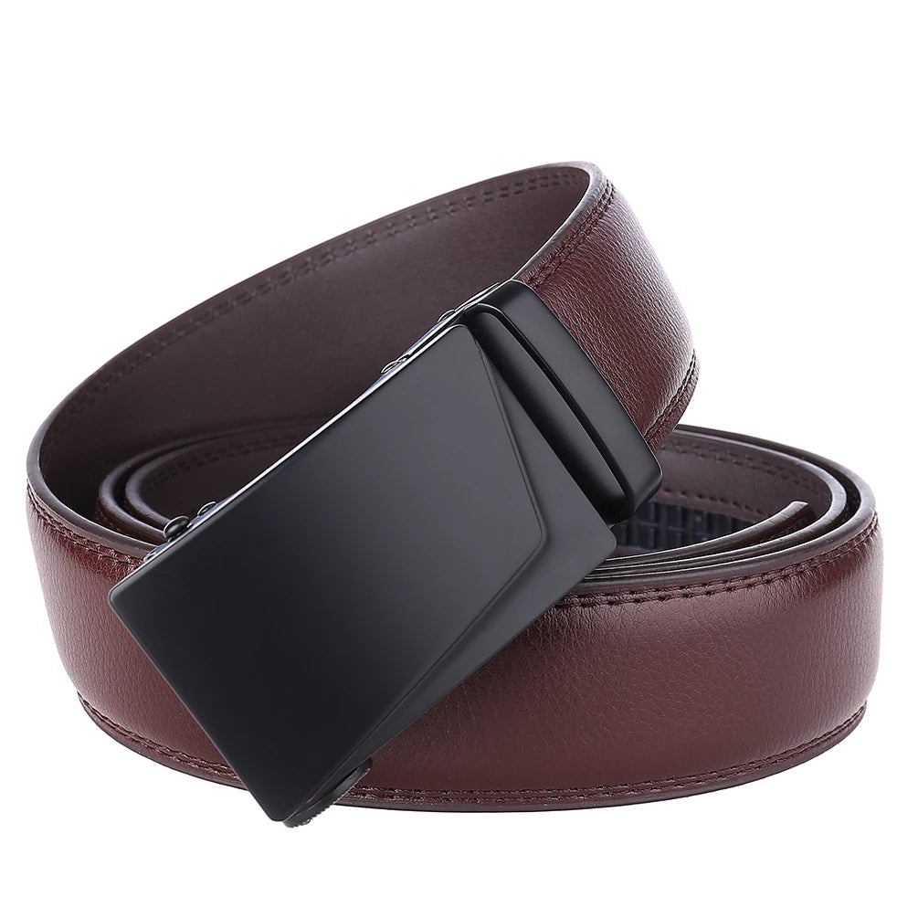 JMT-178186 Men's Leather Automatic Buckle Belt - Model LY36-21726-1