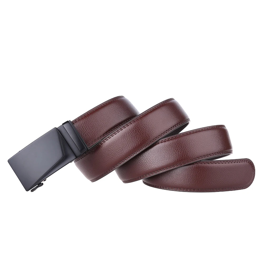 JMT-178186 Men's Leather Automatic Buckle Belt - Model LY36-21726-1
