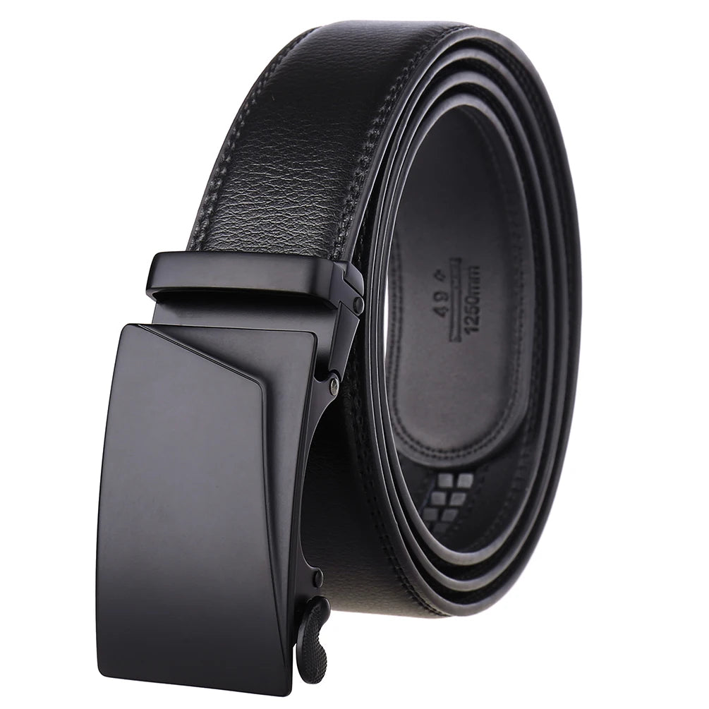 JMT-178186 Men's Leather Automatic Buckle Belt - Model LY36-21726-1