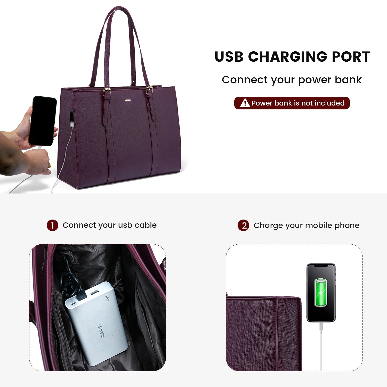 JMT-178570 Custom Fashion Computer Tote Bag for 15.6 Inch Laptops, Large Capacity Business Shoulder Handbag for Women