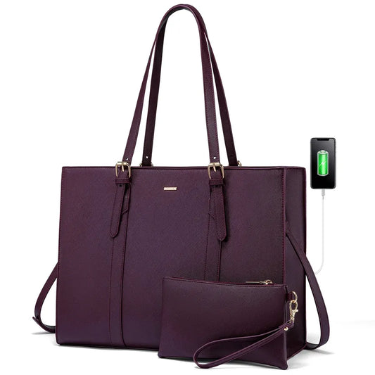 JMT-178570 Custom Fashion Computer Tote Bag for 15.6 Inch Laptops, Large Capacity Business Shoulder Handbag for Women