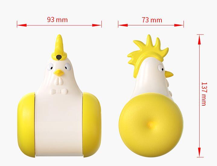 JMT-178570 Interactive Sound-Emitting Laser Electric Tumbler Cat Toy in Dark Blue