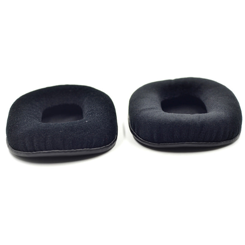 JMT-178570 Soft Sponge Earphone Covers in Black Leather and Flannel - Neutral Fit for Headphones