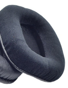JMT-178570 Soft Sponge Earphone Covers in Black Leather and Flannel - Neutral Fit for Headphones