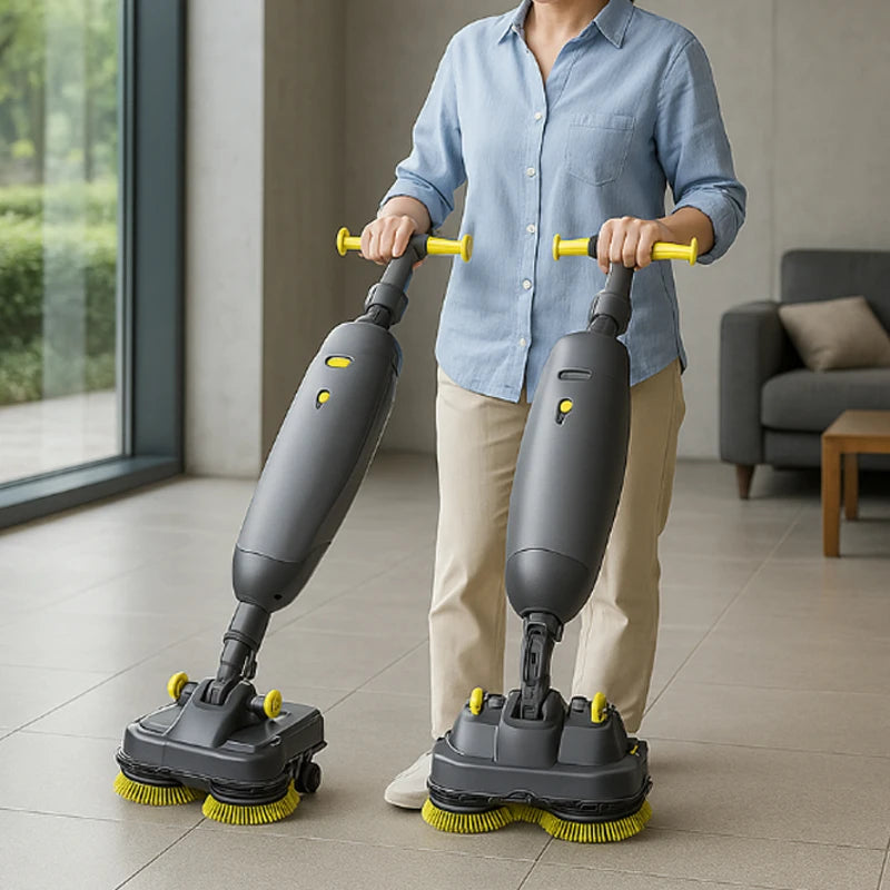 JMT-178698 24V Battery-Powered Electric Walk-Behind Floor Scrubber for Shop Use