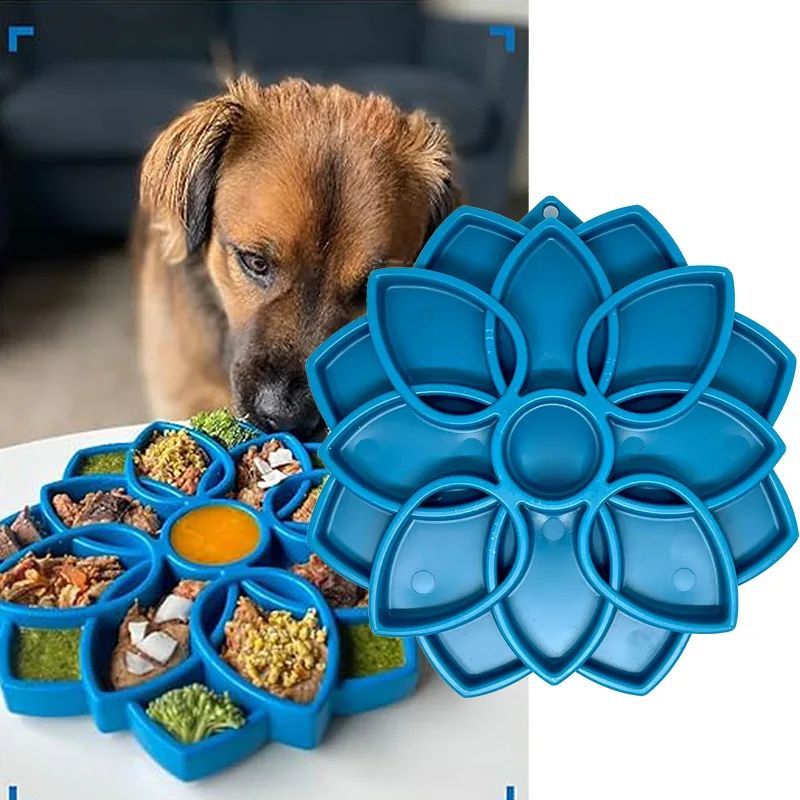 JMT-178762 Pet Slow Feed Licking Tray - Easy to Clean, Durable and Bite-Resistant Feeding Mat for Cats and Dogs