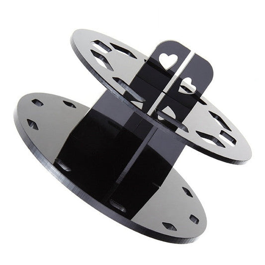 JMT-179018 Round Black Makeup Brush Holder with 10 Holes for Easy Storage