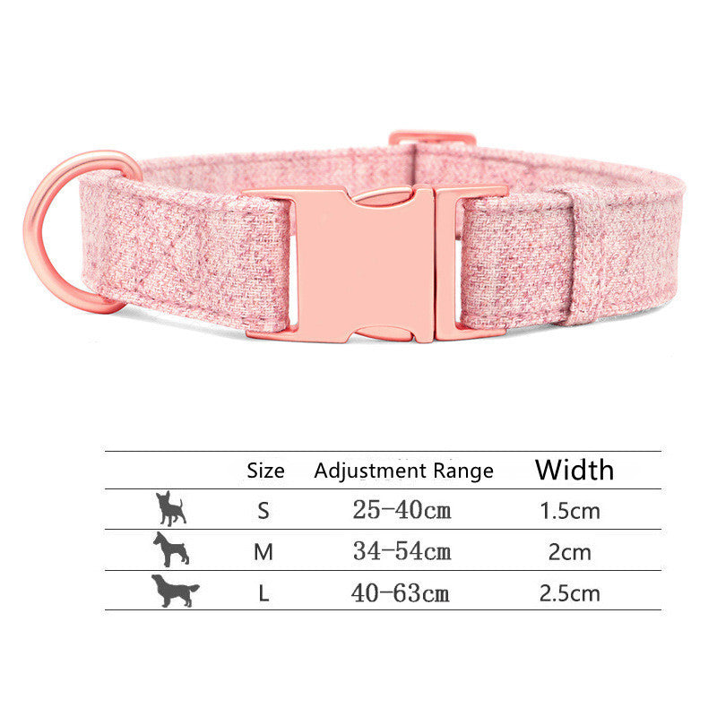JMT-179082 Adjustable Pet Dog Collar with Engraving and Leash Set - Anti-Lost Traction Rope Supplies Available in S, M, L Sizes