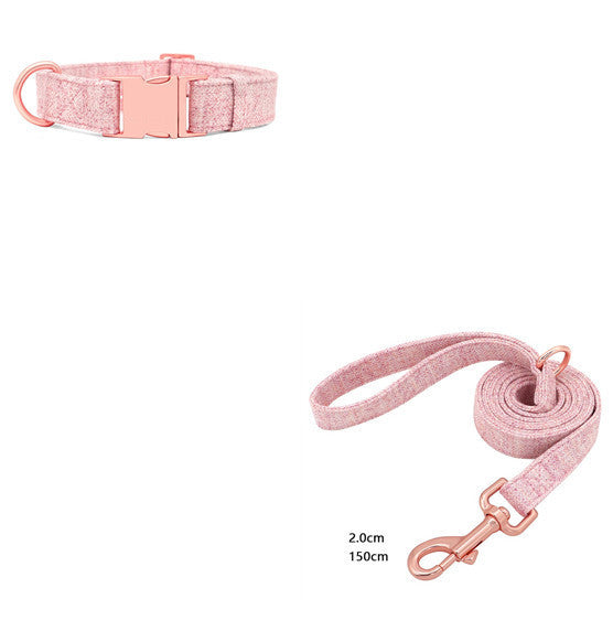 JMT-179082 Adjustable Pet Dog Collar with Engraving and Leash Set - Anti-Lost Traction Rope Supplies Available in S, M, L Sizes
