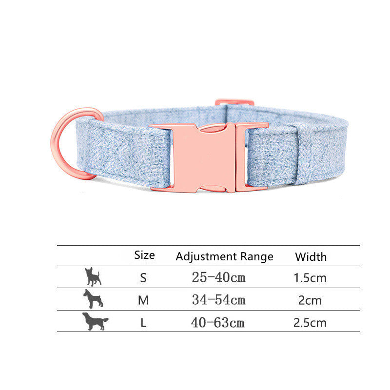JMT-179082 Adjustable Pet Dog Collar with Engraving and Leash Set - Anti-Lost Traction Rope Supplies Available in S, M, L Sizes