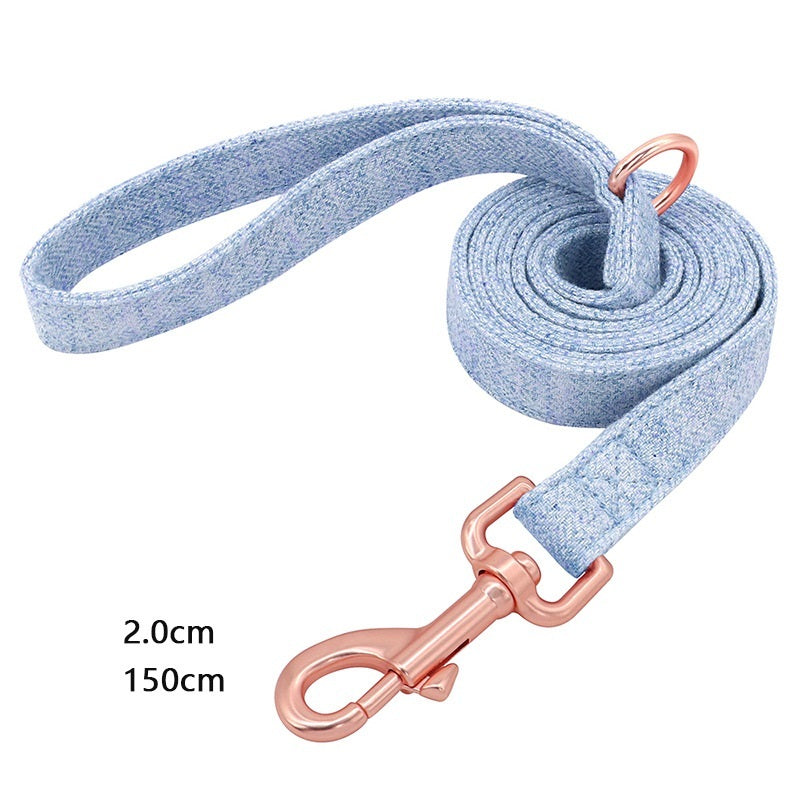 JMT-179082 Adjustable Pet Dog Collar with Engraving and Leash Set - Anti-Lost Traction Rope Supplies Available in S, M, L Sizes