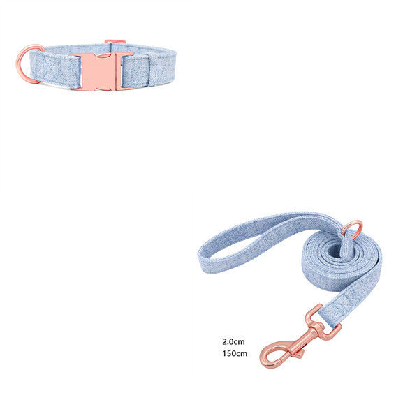 JMT-179082 Adjustable Pet Dog Collar with Engraving and Leash Set - Anti-Lost Traction Rope Supplies Available in S, M, L Sizes