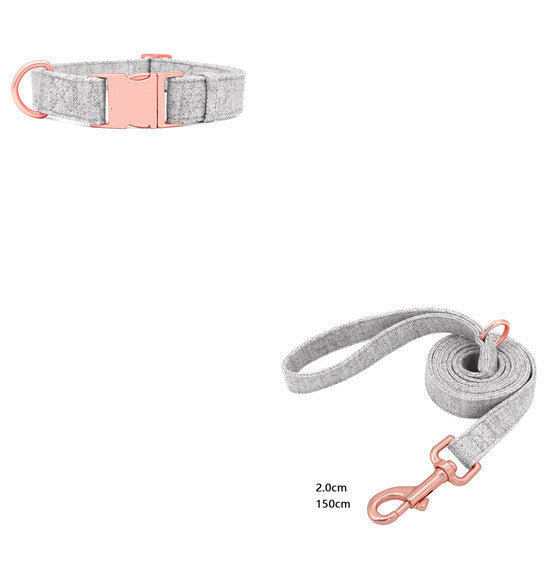 JMT-179082 Adjustable Pet Dog Collar with Engraving and Leash Set - Anti-Lost Traction Rope Supplies Available in S, M, L Sizes