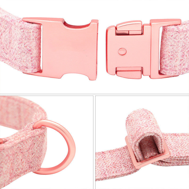 JMT-179082 Adjustable Pet Dog Collar with Engraving and Leash Set - Anti-Lost Traction Rope Supplies Available in S, M, L Sizes