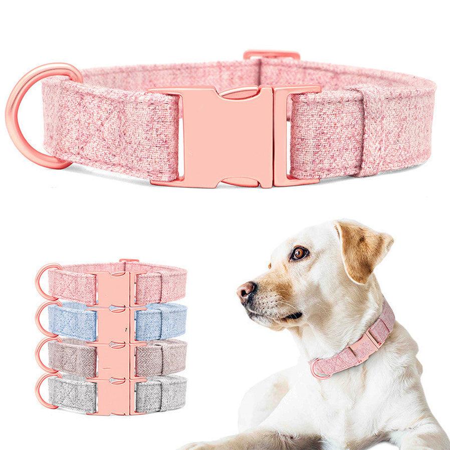 JMT-179082 Adjustable Pet Dog Collar with Engraving and Leash Set - Anti-Lost Traction Rope Supplies Available in S, M, L Sizes