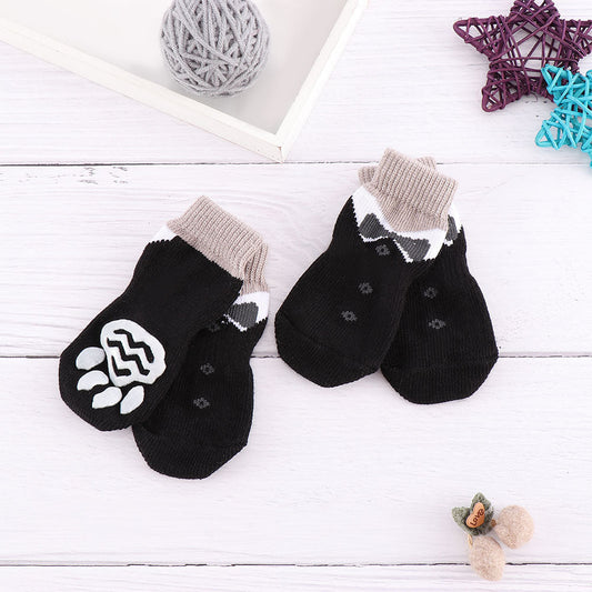 JMT-179210 Indoor Pet Socks - Breathable, Anti-Slip, and Easy-to-Clean Cotton Blend