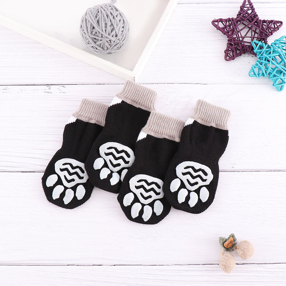 JMT-179210 Indoor Pet Socks - Breathable, Anti-Slip, and Easy-to-Clean Cotton Blend