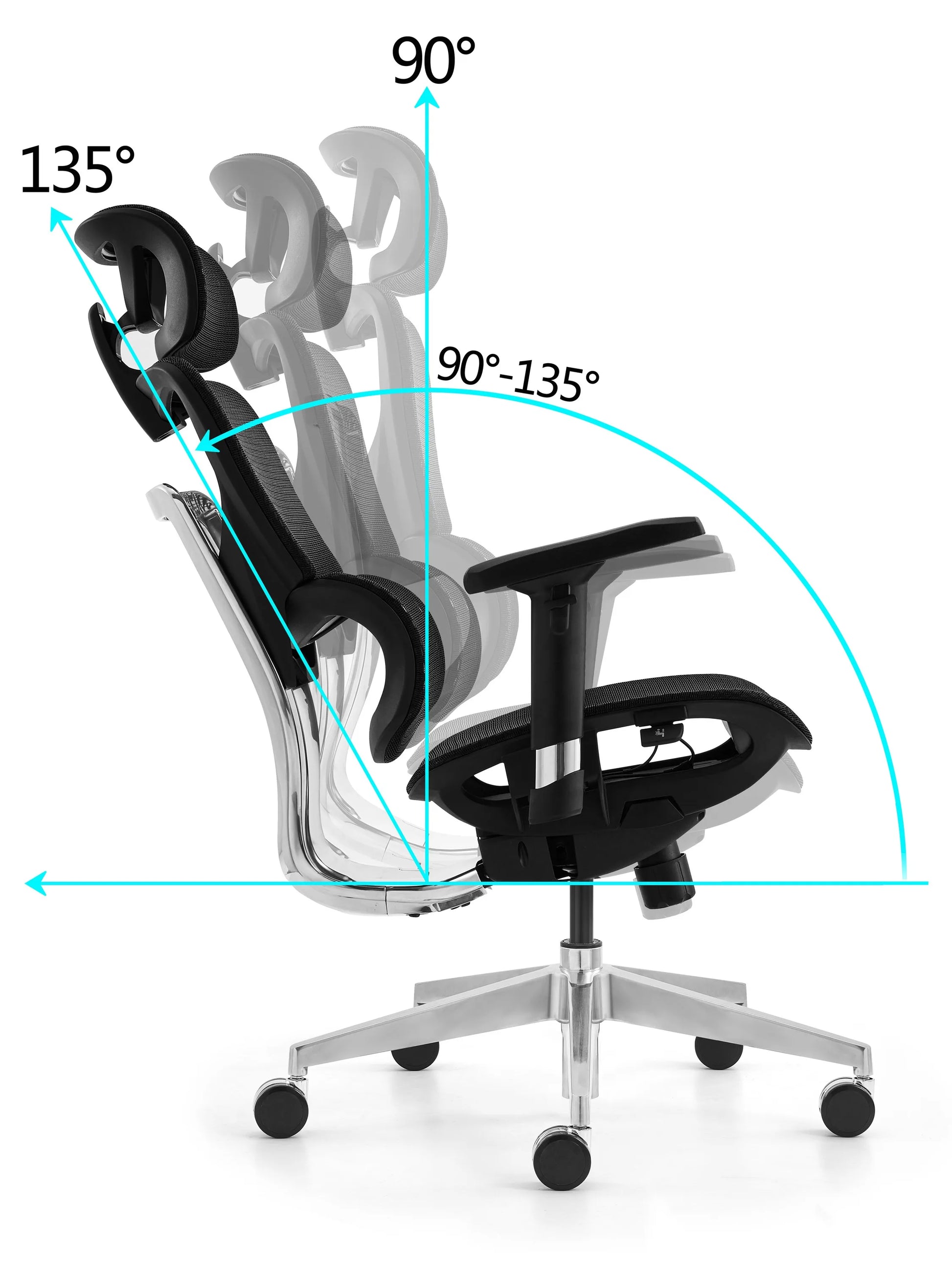JMT-179338 Ergonomic High Back Office Chair with Flexible Lifting Mechanism and Modern Design