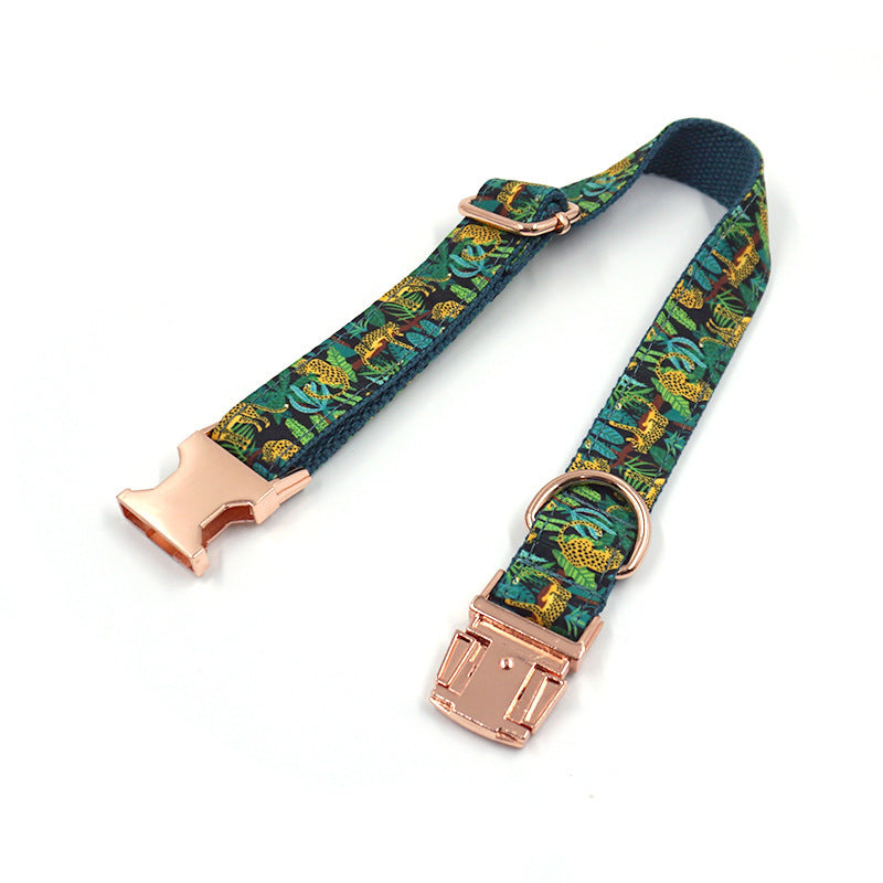 JMT-179402 Stylish Green Cloth Dog Collar - Sizes XS to XL