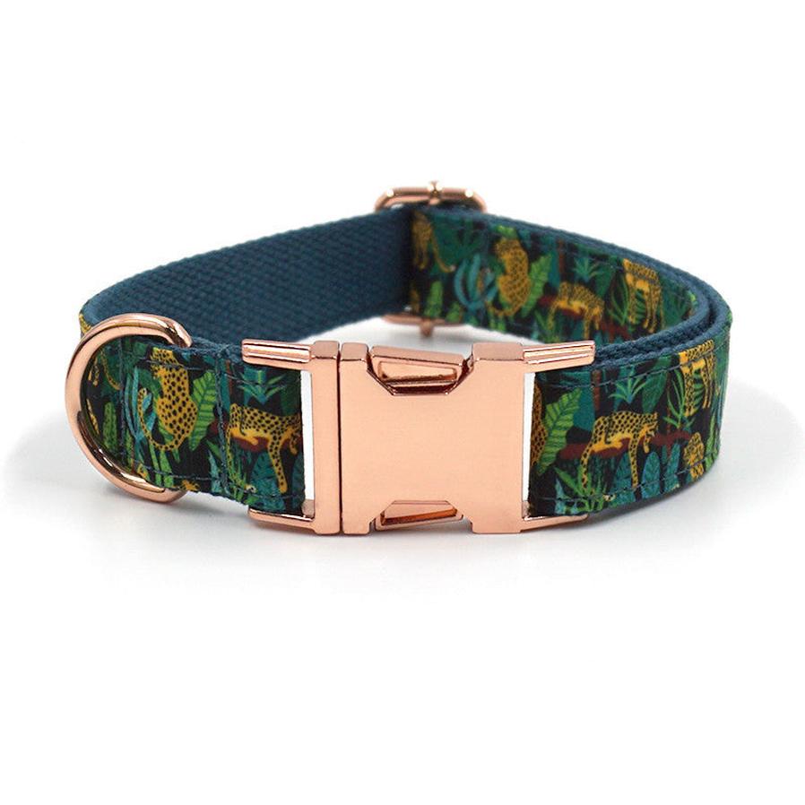 JMT-179402 Stylish Green Cloth Dog Collar - Sizes XS to XL