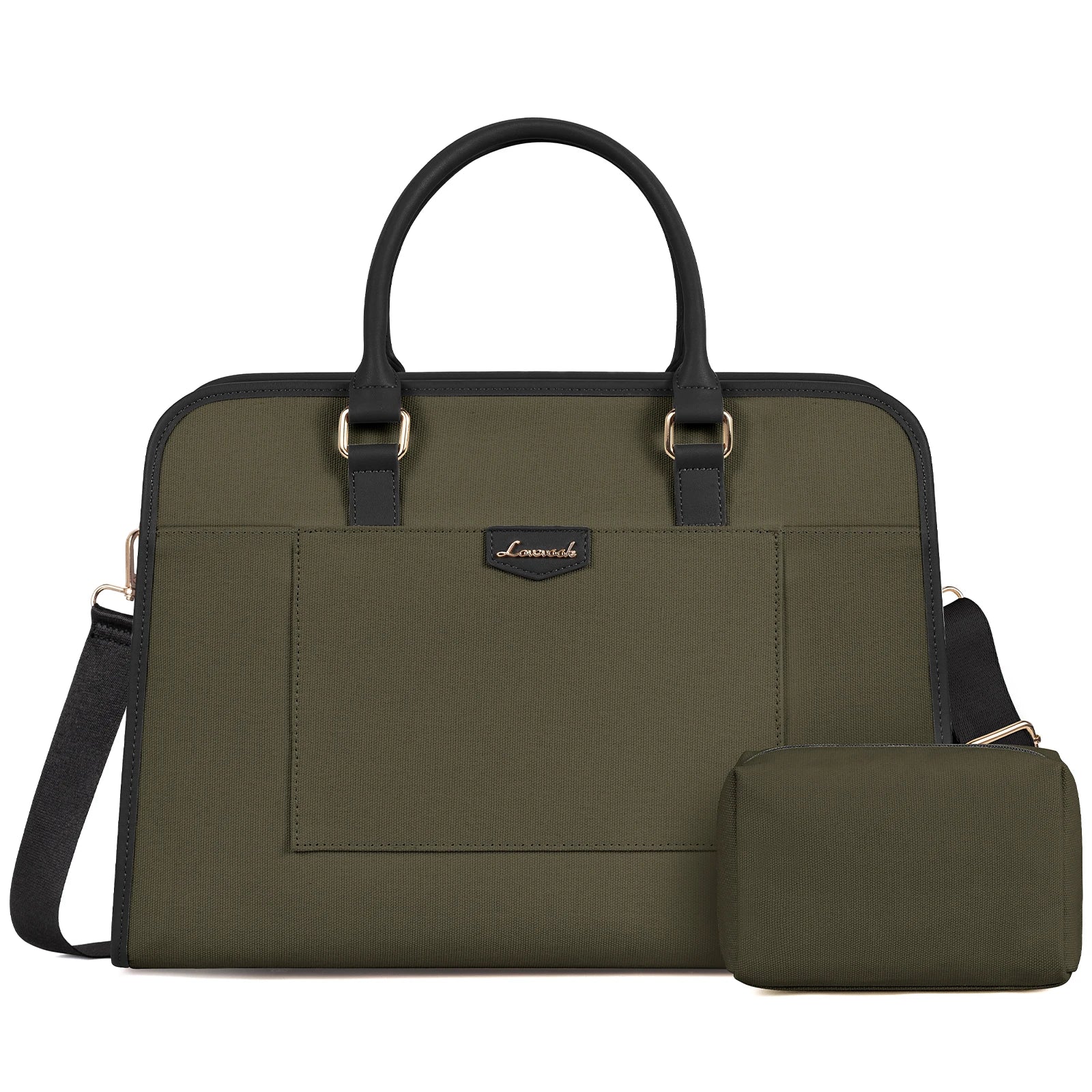 JMT-179466 Lightweight Canvas Laptop Tote Bag for Women - 15.6 Inch Office & College Briefcase with Shoulder Strap
