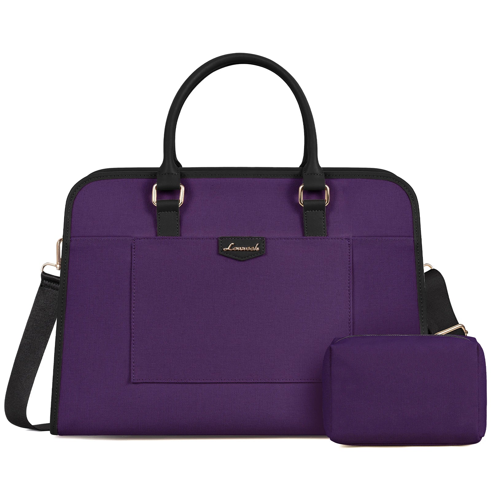 JMT-179466 Lightweight Canvas Laptop Tote Bag for Women - 15.6 Inch Office & College Briefcase with Shoulder Strap