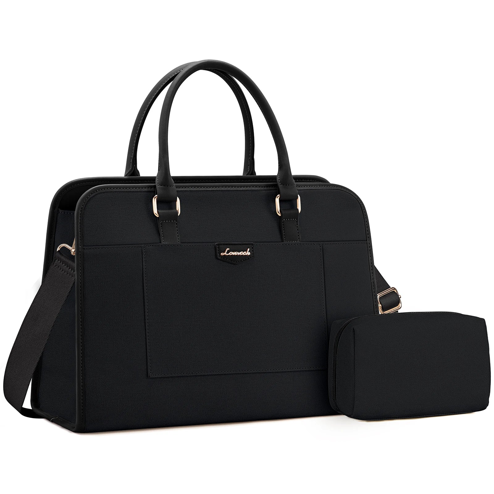 JMT-179466 Lightweight Canvas Laptop Tote Bag for Women - 15.6 Inch Office & College Briefcase with Shoulder Strap