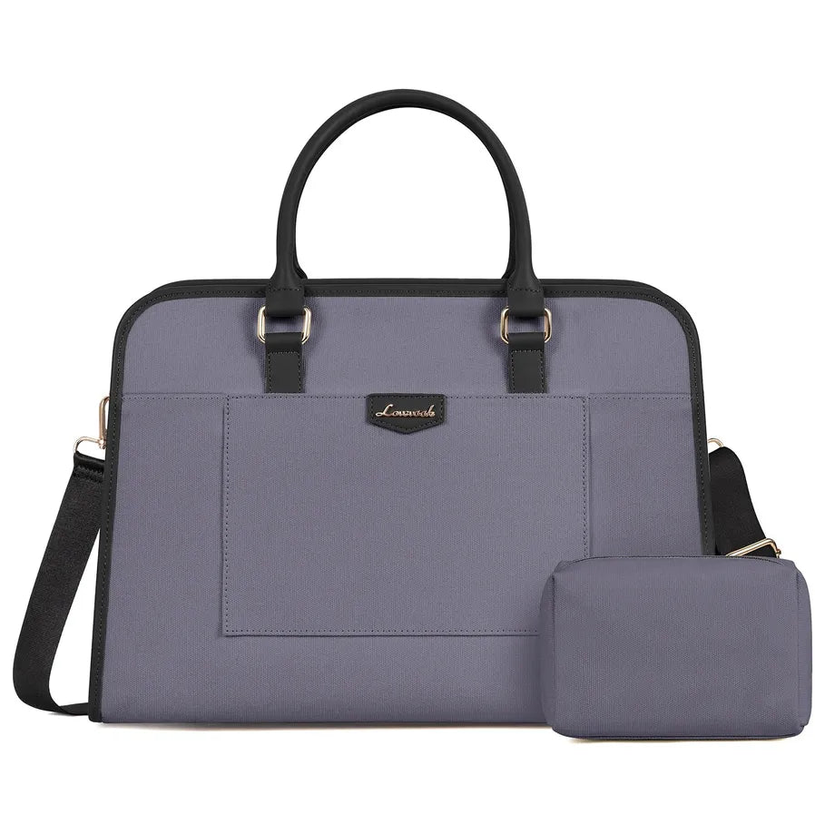 JMT-179466 Lightweight Canvas Laptop Tote Bag for Women - 15.6 Inch Office & College Briefcase with Shoulder Strap