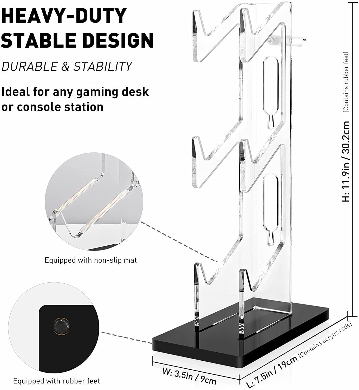 JMT-179594 3-Layer Black Acrylic Display Shelf for Adults