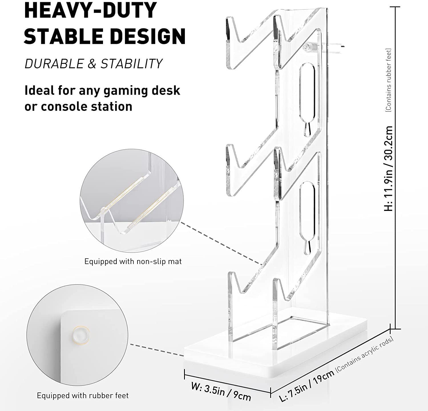 JMT-179594 3-Layer Black Acrylic Display Shelf for Adults